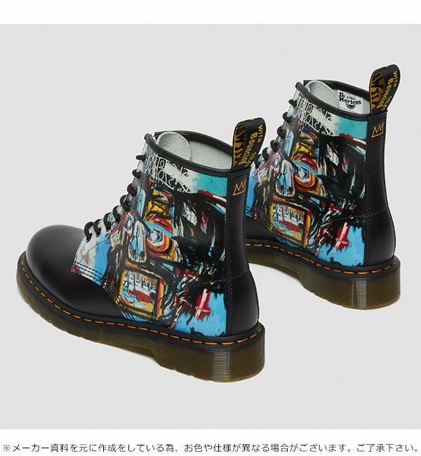 即納 ドクターマーチン Dr Martens1460 Basquiat 8 ホール ブーツ レディース シューズ ブーツ ブーティー サイドゴアブーツ ショート丈 厚底 8ホール コラボ コラボレーション バスキア アーティスト イラスト 派手 ロック フェス 正規品 人気sale 幅広い安さ