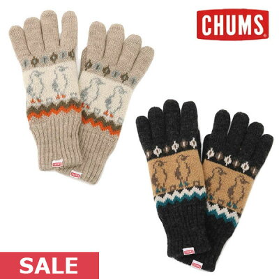 【SALE20%OFF】 CHUMS チャムス Booby Nordic Knit Glove 手袋 ミトン グルーブ アームウォーマー ch09-1268