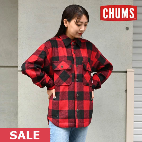 【SPRING SALE50%OFF】 【即納】 CHUMS チャムス Shaggy Check CPO Jacket シャギーチェックCPOジャケット レディース ユニセックス ア..