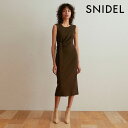 【ポイント10倍】スナイデル SNIDEL 19秋冬 8月中旬予約 ウェストマークノースリニットワンピース レディース ワンピース ミディアム丈 ひざ丈 ニット リボンディティール ノースリーブ ドレープ シンプル デイリー Iライン タイトシルエット swno194049
