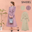 【SALE20%OFF】スナイデル SNIDEL 20春夏 シアートレンチコート レディース アウター コート ロング丈 トレンチコート ロングコート 長袖 シアー 光沢感 ゆったり オーバーサイズ ナチュラル ライトアウター swfc201006 20春アイテム 春アウター