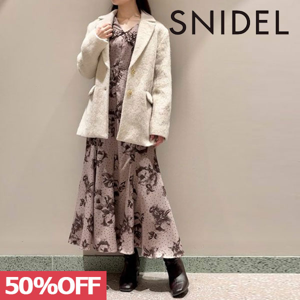 【SUMMER SALE50%OFF】【即納】 スナイデル SNIDEL シャギーオーバージャケット アウター ジャケット テーラード swfj224227