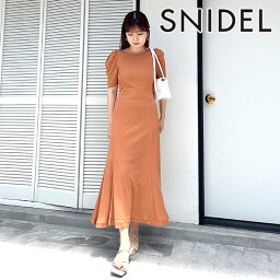 スナイデル 【SPRING SALE50%OFF】 【即納】 スナイデル SNIDEL バックオープンカットワンピース 半袖 ロング丈 swco232187