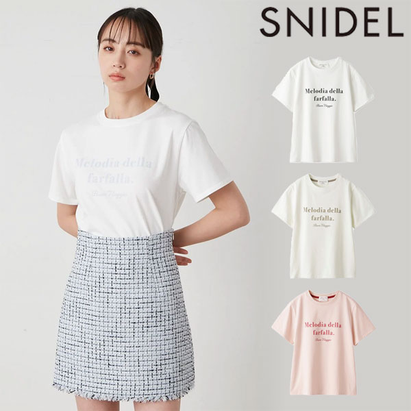 【期間限定 SALE10 OFF】 【即納】 スナイデル SNIDEL トップス 24春夏 オーガニックロゴTシャツ 半袖 ミドル丈 swct242115 メール便