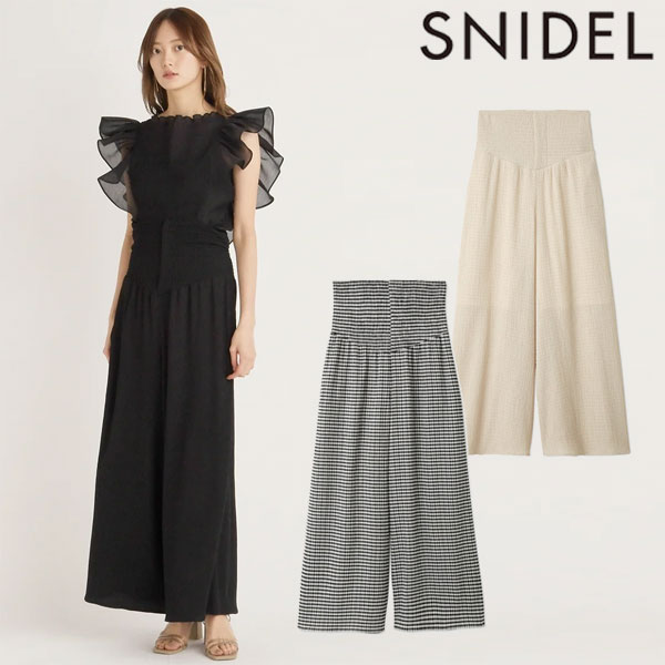 【SALE30%OFF】 【即納】 スナイデル SNIDEL ボトムス 24春夏 ウエストシャーリングワイドパンツ ロング丈 ハイウエスト swfp242214のサムネイル