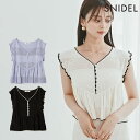 【新作10%OFF】 【即納】スナイデル SNIDEL トップス 25春夏 リボンJQニットプルオーバー クロップド丈 ノースリーブ ニット swnt25215...