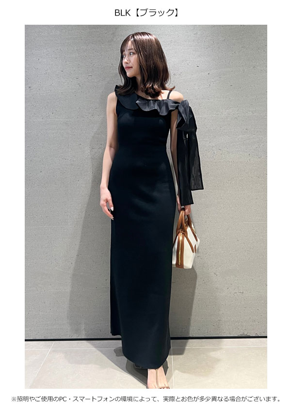 【新作10%OFF】【即納】 スナイデル SNIDEL ワンピース 25春夏 ワンショルリボンニットワンピース ノースリーブ ロング丈 swno254026