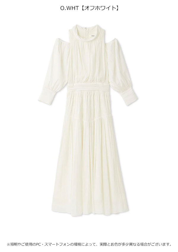 【スプリングセール10%OFF】【即納】 スナイデル SNIDEL ワンピース 26春夏 コールドショルダーロングワンピース 長袖 ロング丈 swfo261040