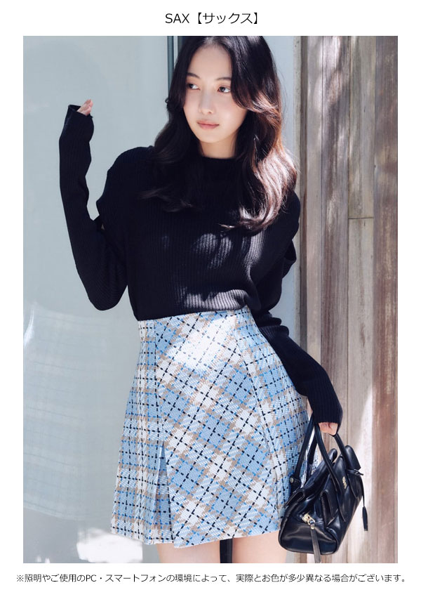 【スプリングセール50%OFF】【即納】 スナイデル SNIDEL ボトムス ロービングスカショーパン スカート ショートパンツ チェック 柄 swfp255050