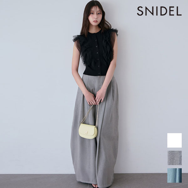【新作10%OFF】【即納】スナイデル SNIDEL ボトムス 26春夏 カーブデニムワイドパ...
