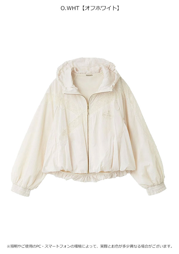 【即納】 スナイデル SNIDEL アウター 26春夏 【Chacott】コラボナイロンレースブルゾン 長袖 ミドル丈 バレエ swfj261105