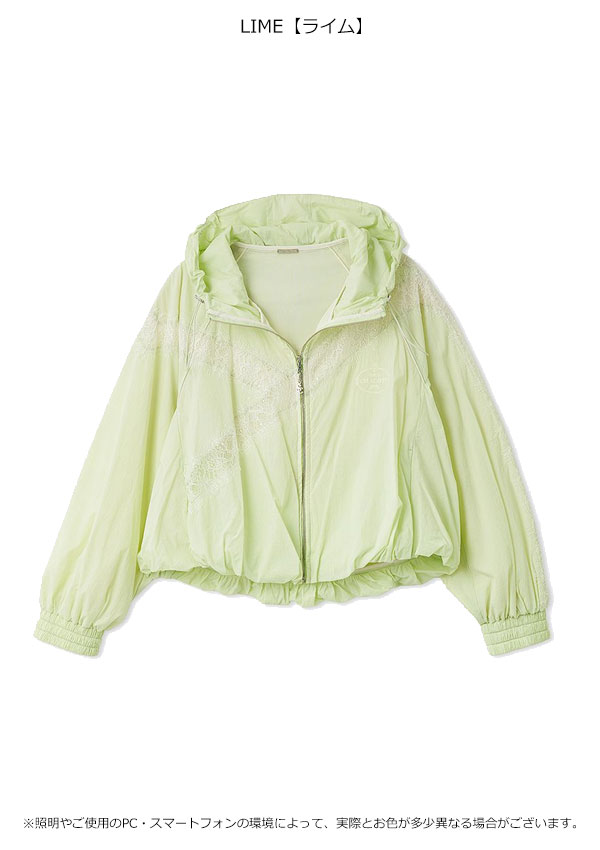 【即納】 スナイデル SNIDEL アウター 26春夏 【Chacott】コラボナイロンレースブルゾン 長袖 ミドル丈 バレエ swfj261105