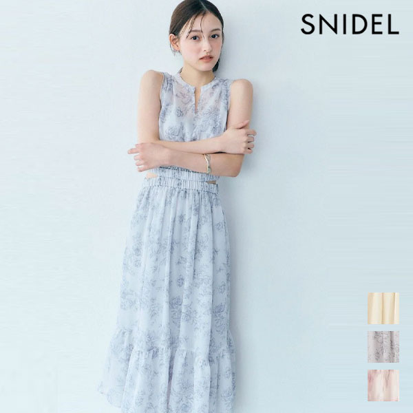 【ポイント5倍】【SALE20%OFF】【即納】 スナイデル SNIDEL ワンピース 26春夏 【マシーンウォッシャブル】ノースリーブティアードワンピース ノースリーブ ロング丈 swfo262052