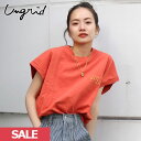 クーポンで10%OFF 【SPRING SALE50%OFF】 【即納】 アングリッド ungrid ノースリショートロゴタンクトップ トップス Tシャツ ミドル丈..