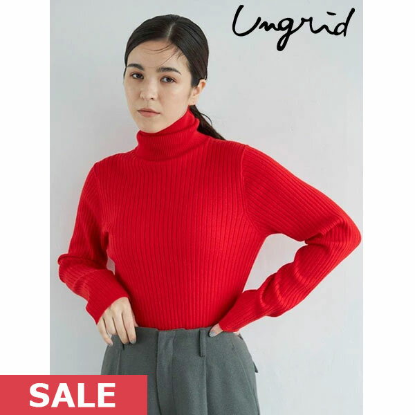 【SPRING SALE50%OFF】 【即納】 アングリッド ungrid 23winter ウォッシャブルタートルニット トップス 長袖 ミドル丈 112352614801 2..