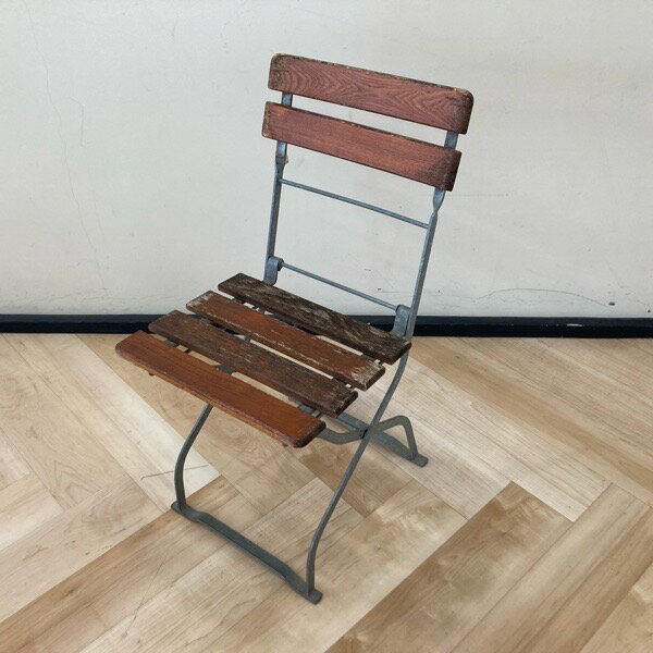 BelgiumWood＆Iron Folding Chairベルギーウッド＆アイアン折りたたみチェア 2911-002 【ダブルデイ/DOUBLEDAY/アンティーク/ビンテージ/家具/雑貨 】