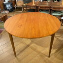 チーク ラウンド エクステンション ダイニング テーブルTeak Round Extention Table (0508-056）