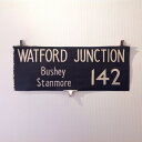 1970年代 イギリス ビンテージ バスロール （バスロールサイン/バスサイン/タペストリー）Vintage Bus Roll (Bus Sign)（aa-1-watford）