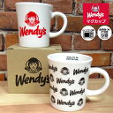 マグカップ Wendy 039 s ロゴ かわいい アメリカンカンパニー コップ 陶器 日本製 食器 テーブルウェア 化粧箱入り キッチン雑貨 アメリカン雑貨 アメリカンポップスタイル レトロ 自宅用 職場 オフィス 温かい飲み物 プレゼント インスタ映え ダブルスリー