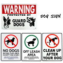 看板 サインボード WARNING/BEWARE OF DOG 猛犬注意 CLEAN UP GUARD DOG アメリカン ガレージサイン 犬 注意 インテリア 表示 案内 サイン 防犯 危険 番犬注意 猛犬注意 ドッグラン ボード プラスチック看板 アメリカン雑貨 インスタ映え ダブルスリー