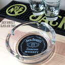 灰皿 JACK DANIEL'S ガラス灰皿 喫煙グッズ たばこ インテリア ガレージ カフェ バー おしゃれ かっこいい 人気 店舗 アメリカン雑貨 生活雑貨 男前雑貨 インテリア ディスプレイ プレゼント ダブルスリー