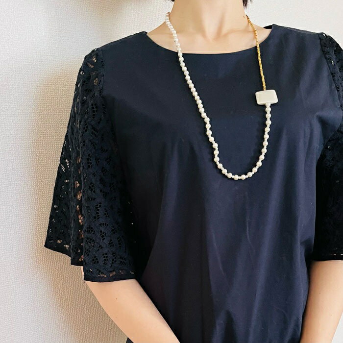 コットンパールネックレスデザインパ...