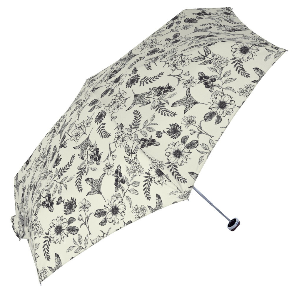Rakuten - 【15日最終 P5倍＋7％オフクーポン】雨傘 折りたたみ ボタニカルプラントフラワー UVカット80% 晴雨兼用