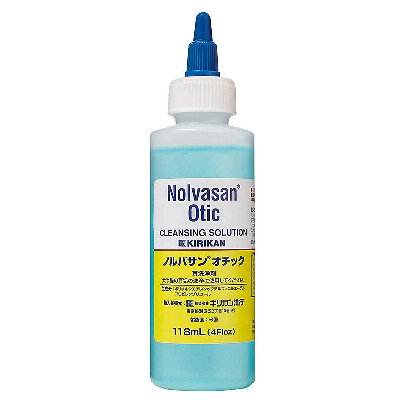 【あす楽】『ノルバサンオチック 118ml×1個』犬猫【イヤークリーナー】【キリカン洋行】 (C6)