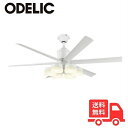 ODELIC オーデリック WF239P1+WF257PR LEDシーリングファンライト 10畳 調色 調光 傾斜天井対応13° DCモーター 6枚羽根 リモコン付 【送料無料】