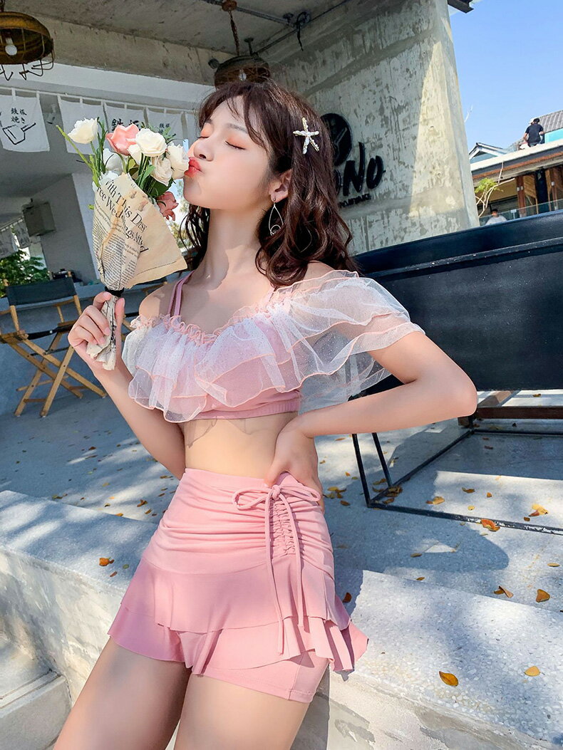 年モデル 水着 レディース 体型カバー水着 セパレート水着 ビキニ スカート 2点セ...