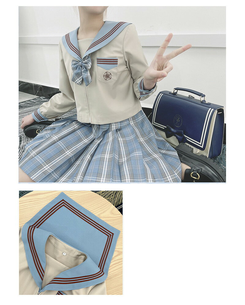 セーラー服 学生服 XS～XXLサイズ 上下セット 女子制服　JK制服　コスプレ 長袖 高校生 コスプレ可愛い レディース 衣装 JK服 学園祭 大人 レディース クリスマス セーラー服 ハロウィン セクシー コスチューム衣装 セーラー服 3点セット 上着+スカート+蝶結び 大きいサイズ