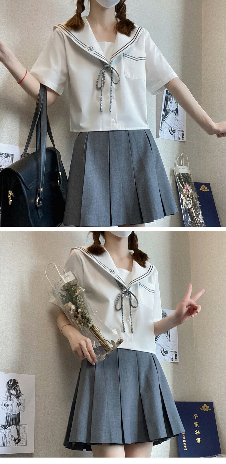 セーラー服 コスプレ 長袖 黒 白 コスプレ ハロウィン コスプレ セーラー服 半袖 セーラー 制服 長袖 リボン 衣装 上下セット 女子JK制服 高校生 可愛い 学園祭 大人 レディース セーラー服 セクシー コスチューム衣装 学生服 長袖女子制服 セーラー服 3点セット 可愛い