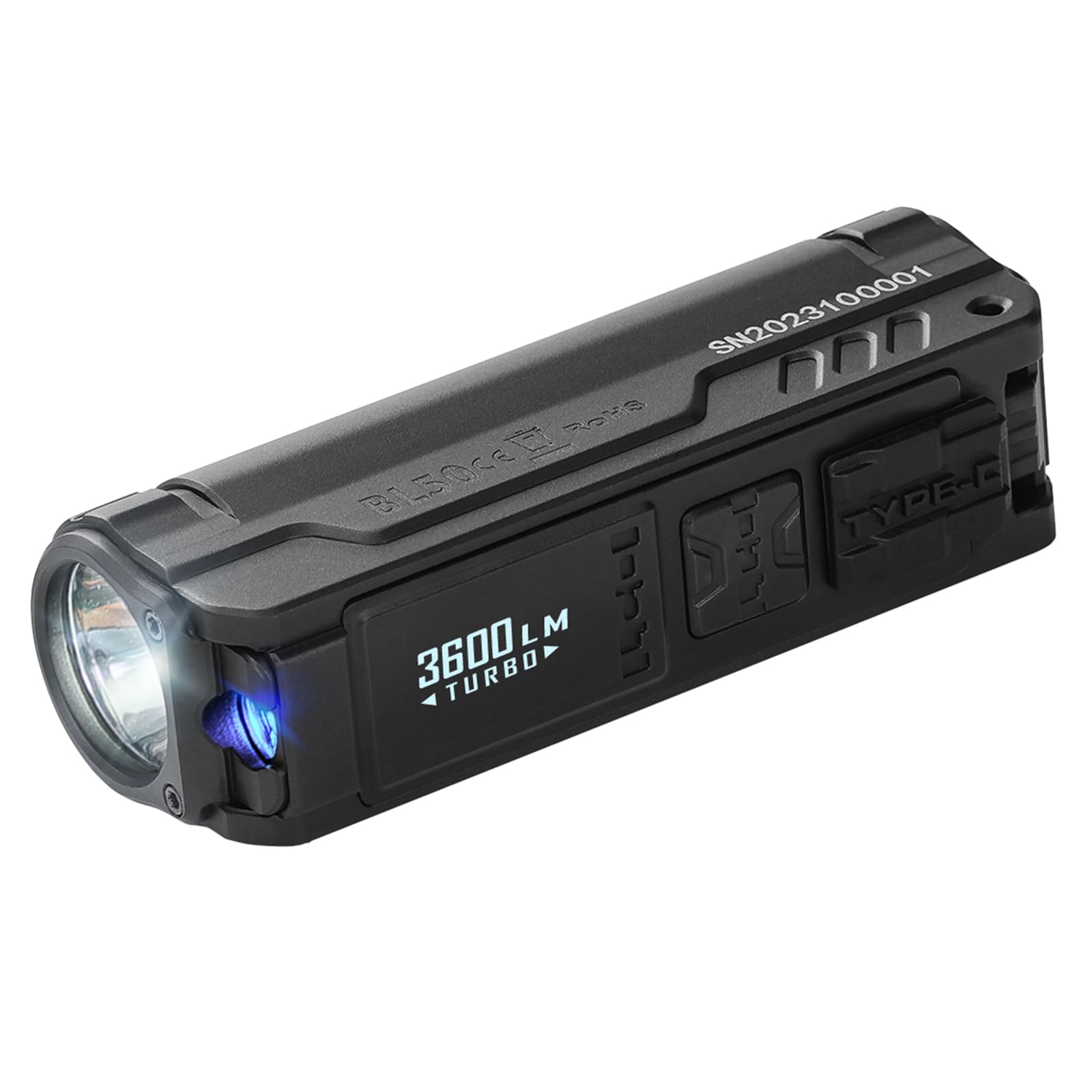 IMALENT (イマレント) BL50 懐中電灯 高輝度 3600ルーメン 照射距離428メートル + UVライト 強力 LED Type-C充電式 OLEDディスプレイ フラッシュライト タクティカルライト 紫外線 軽量 サーチ トーチ 手持ち 防水