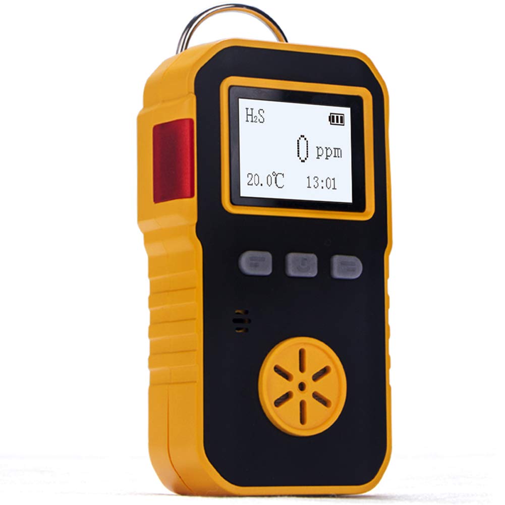 BOSEAN 硫化水素検知器 H2S検知器 高精度 工業用硫化水素センサー 1ppm単位 0-100ppmデジタル表示 酸素濃度測定器 硫化水素 濃度 温度 IP65 硫化水素測定器 警報器 音 光 振動アラーム 警報機 ポータブル 長寿命 耐久性 小型