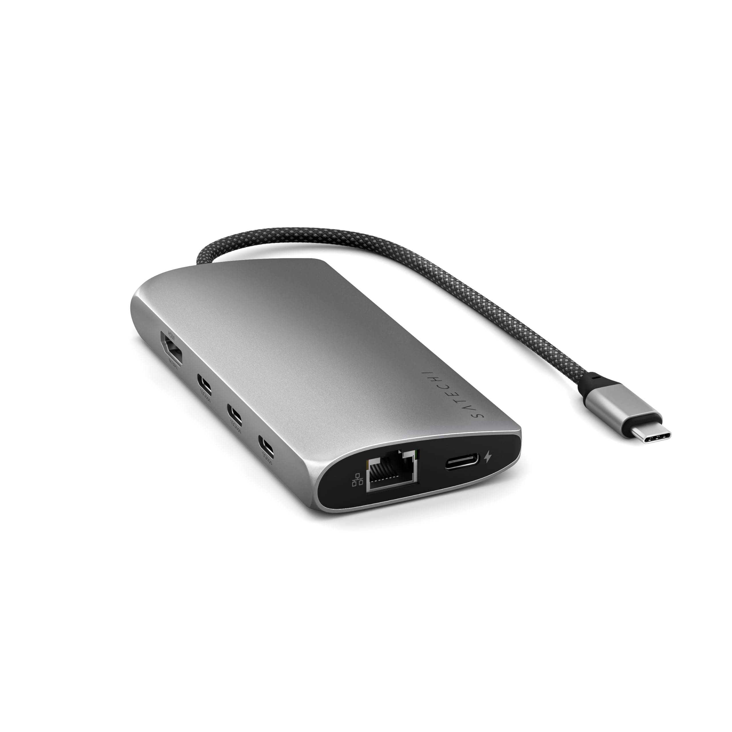 SATECHI 8 in 1 USB-C ハブ マルチポートアダプター V3 8K@60Hz HDMI 100W 充電 4×USB データポート Ethernet SDカードリーダー搭載 ノートPC MacBook Air Pro M5/M4