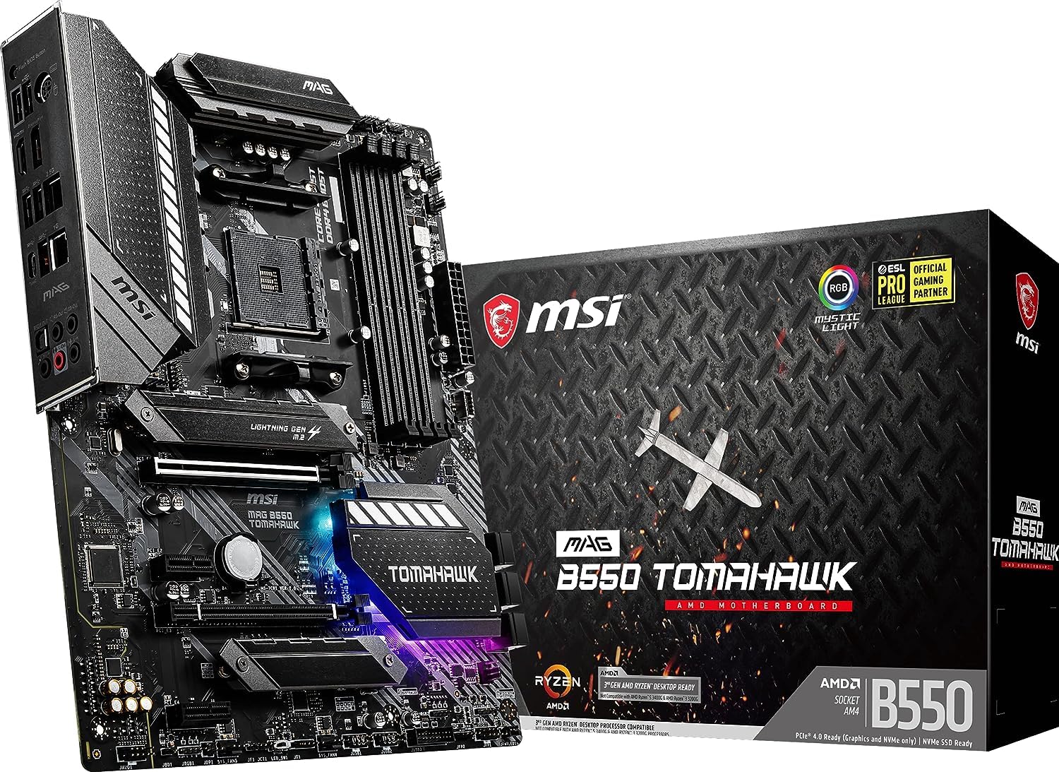 MSI MAG B550 TOMAHAWK マザーボード ATX [AMD B550 チップセット搭載] Ryzen 5000 シリーズプロセッサー MB5028