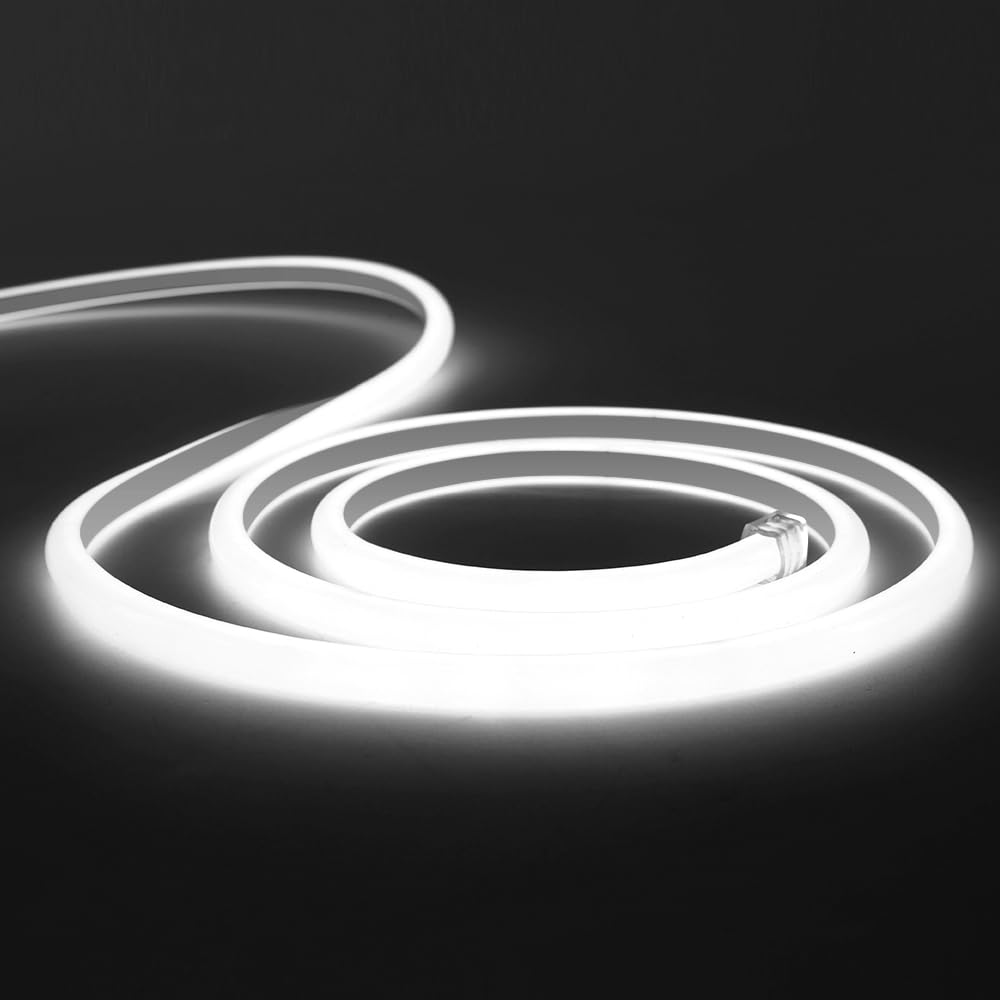 SPAHER LEDテープライト 高輝度 チューブライト 防水 リニア発光 半円形 切断可能 間接照明 100V（昼光色 2メートル）