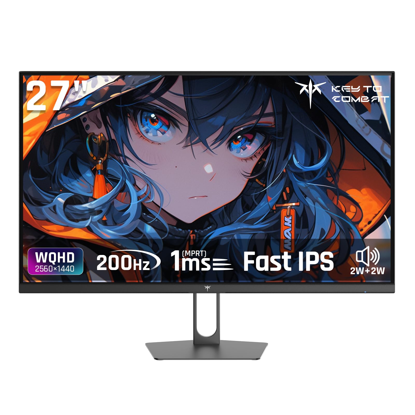 KTC 27インチゲーミングモニター WQHD (2560x1440) Fast IPS 200Hz (210OC可能）1ms(MPRT) 131%sRGB HDR400 低ブルーライト ...