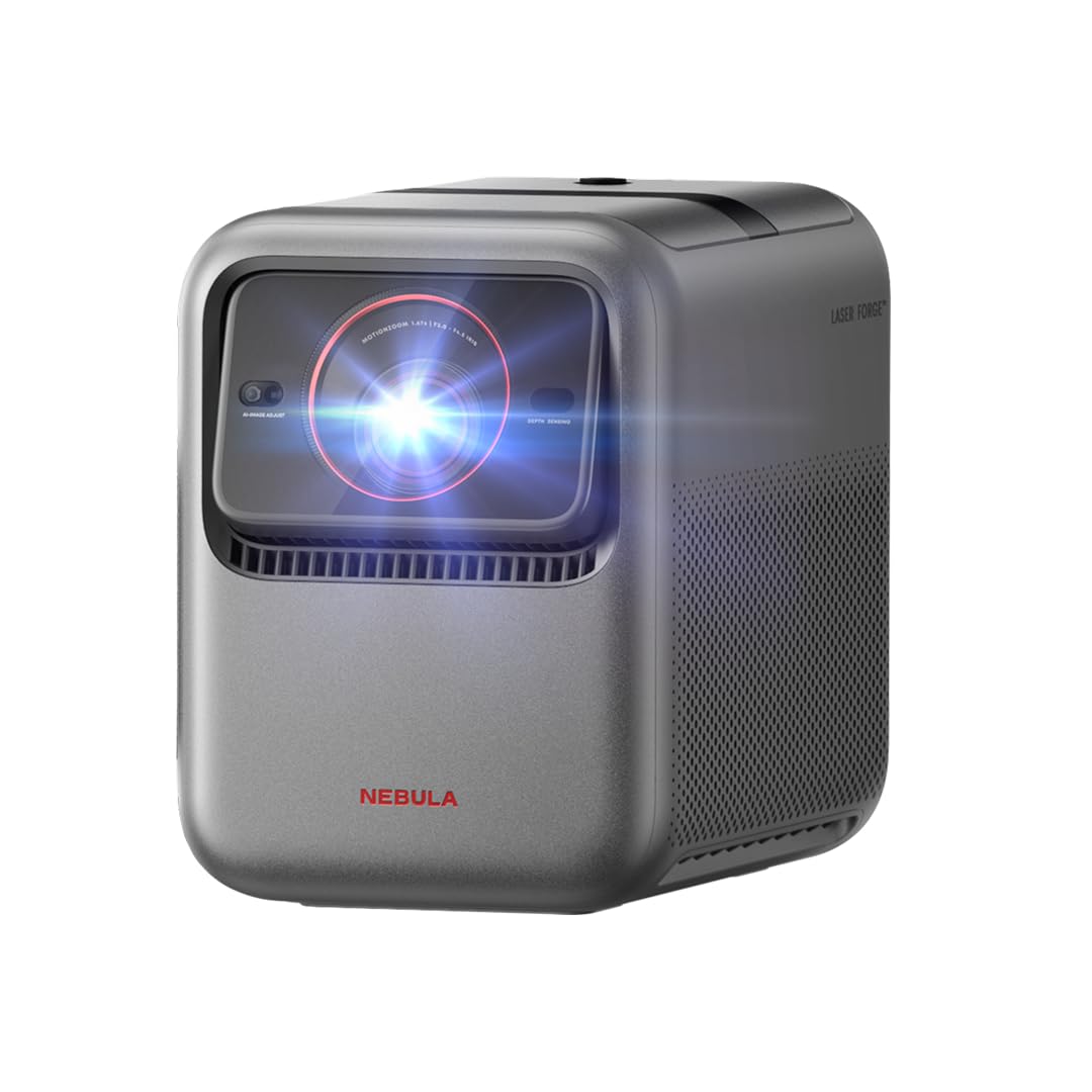 Anker Nebula X1 プロジェクター【4K 3色レーザー 短焦点 単焦点 ホームシアター 家庭用 AI全自動スクリーン調整 3500ANSIルーメン 電動ジンバル 内蔵 光学ズーム 高輝度 自動台形補正 オートフォーカス Google TV搭載