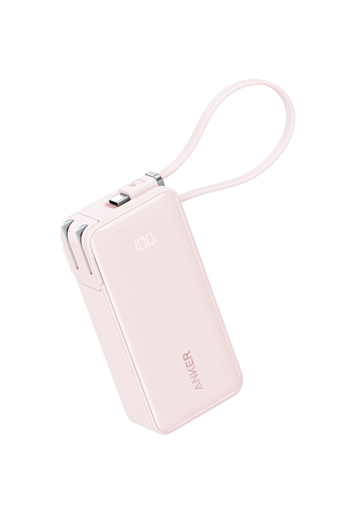 Anker Power Bank (10000mAh, Fusion, Built-In USB-C ケーブル) (10000mAh 30W出力モバイルバッテリー搭載 30W出力USB充電器) / LEDディスプレイ搭載/ケーブル一体型/コンセント一体型/