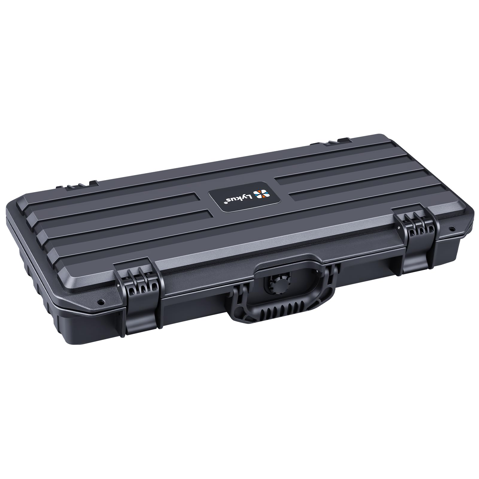 Lykus HC-5011 防水ハードケース 格子状カットスポンジが内蔵 内寸:52.6x20.7x8.8 cm ピストル、小型ドローン、ビデオカメラ、アクションカメラなどに適用