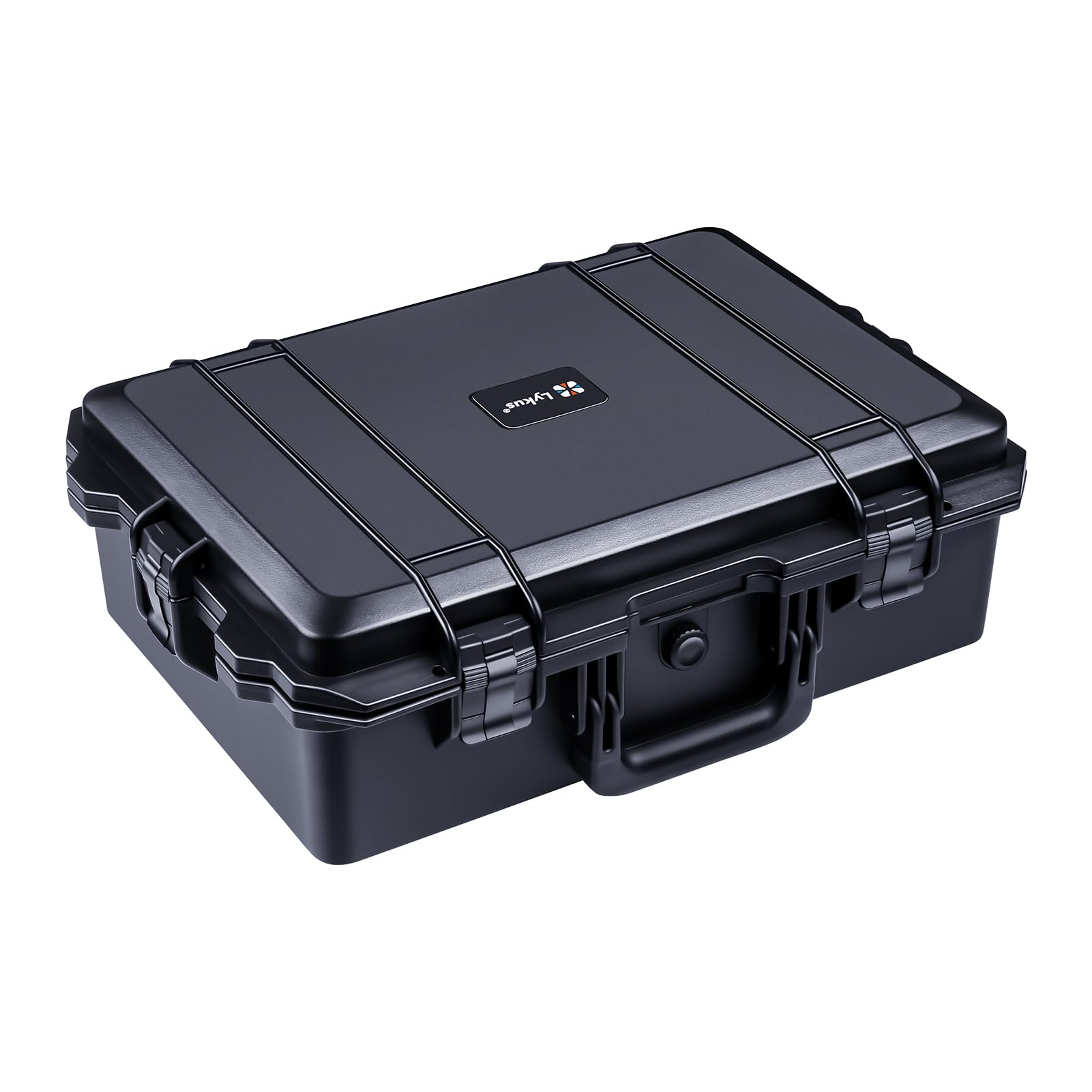 Lykus HC-5210 防水ハードケース 格子状カットスポンジが内蔵 内寸:52x36x18.5cm パソコン、ドローン、ビデオカメラ、プロジェクターなどに適用
