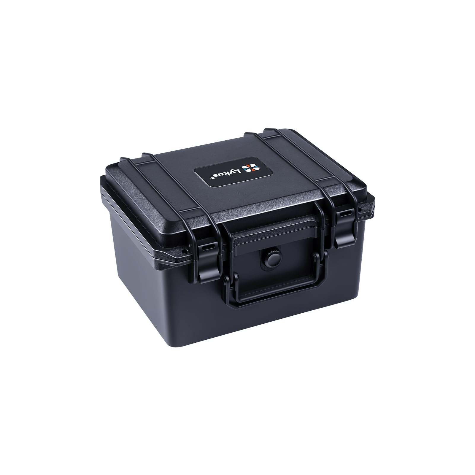 Lykus HC-2520 防水ハードケース 格子状カットスポンジが内蔵 内寸:25x19x15.5cm ピストル、小型ドローン、ビデオカメラ、アクションカメラなどに適用 Black HC-2520:25x19x15.5cm