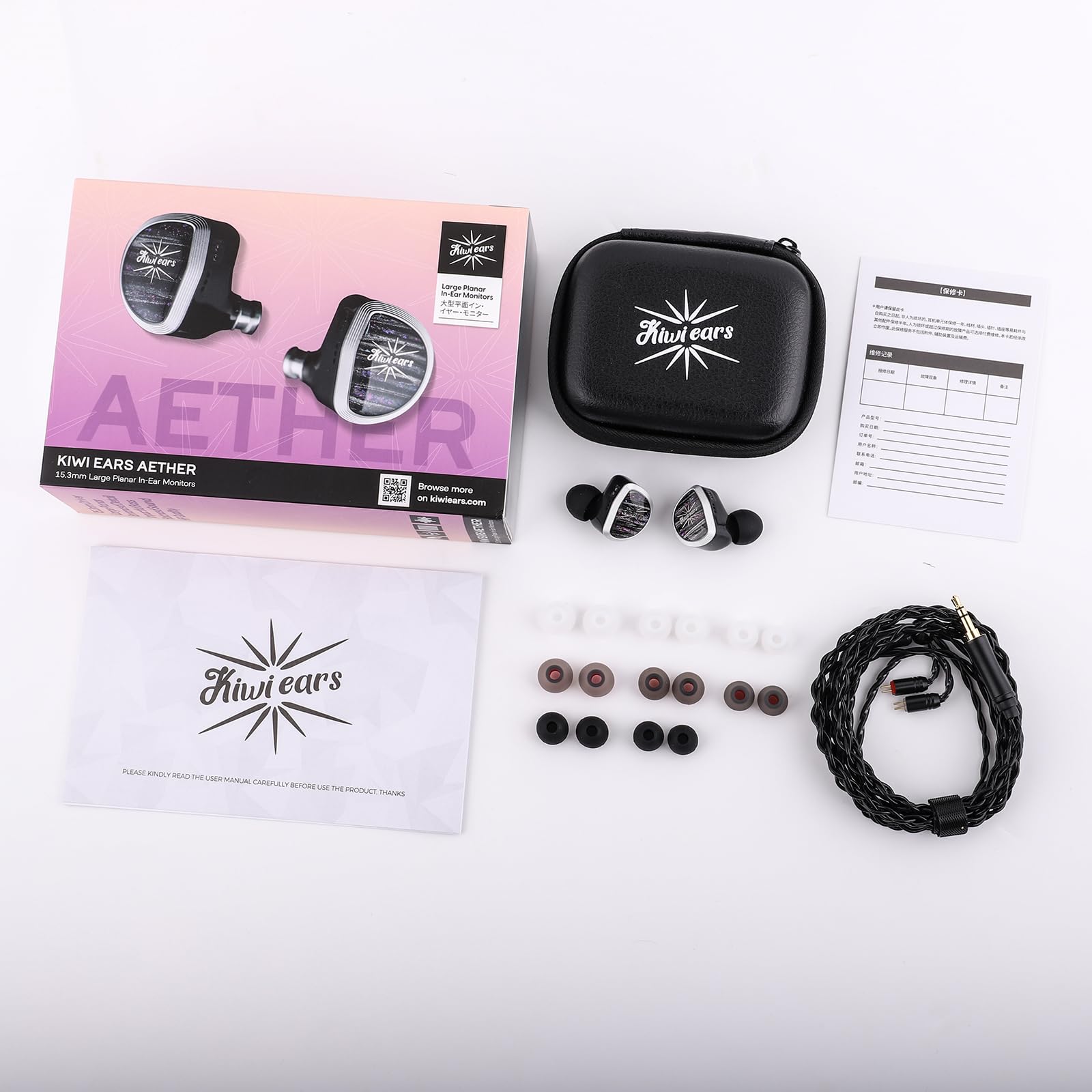 Linsoul Kiwi Ears Aether大型平面磁気振動板が内蔵するハイエンドファッションゲーミングインナーイヤーイヤホン 3.5mmジャック HIFI音質 重低音 ノイズキャンセリング ステレオイヤホン ブラックイヤホン 有線イヤホン 快適な装着 douguselekushon-10003346 道具セレクション サンプル画像2