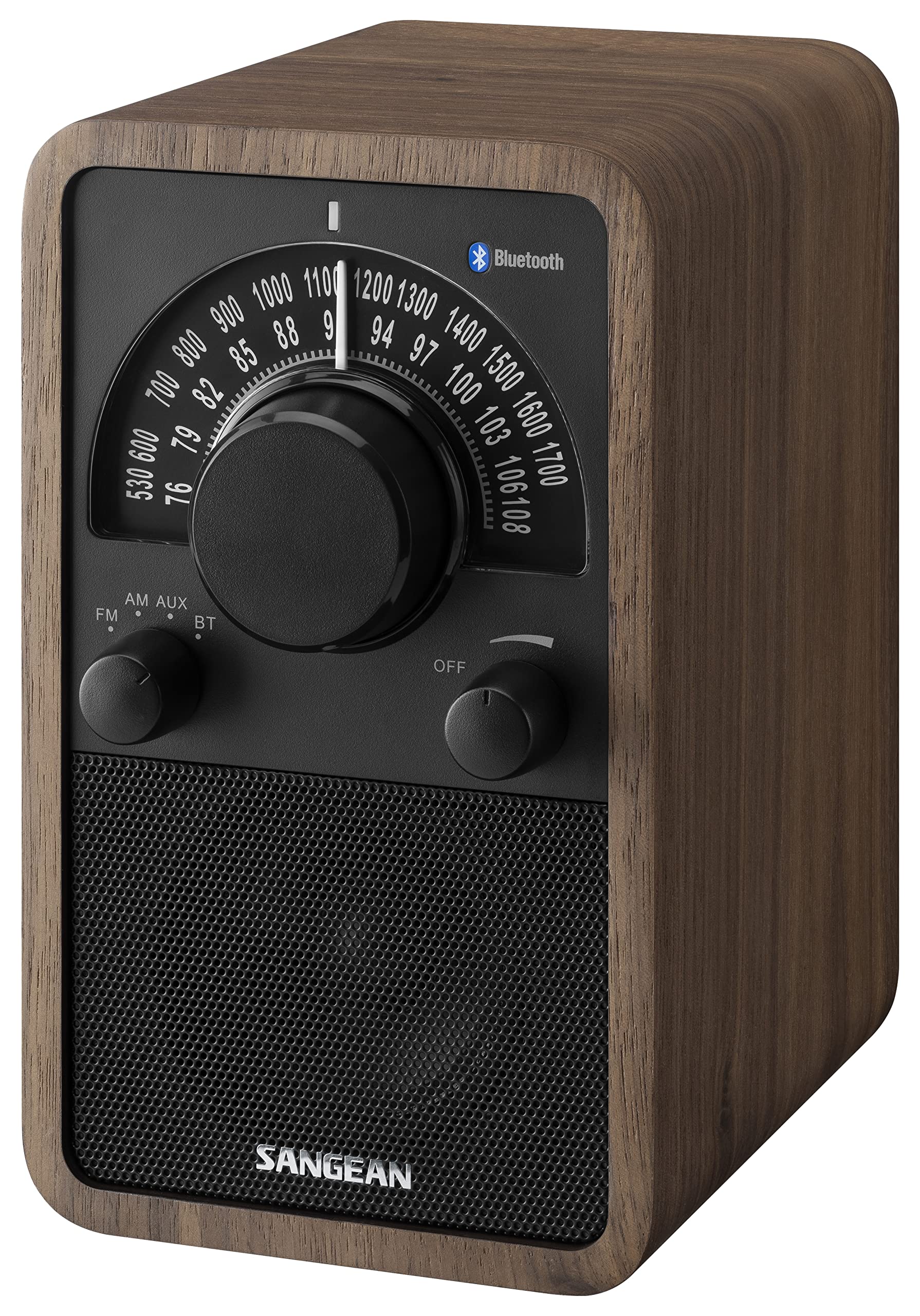【国内正規品】Sangean WR-304 FM/AMラジオ Bluetoothスピーカー ウッドキャビネット apt X HD (ウォールナット/ブラック)