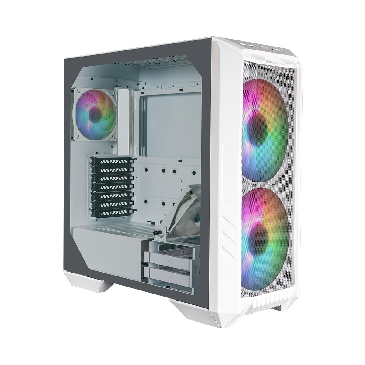 Cooler Master ゲーミング ミドルタワー PCケース HAF 500 White H500-WGNN-S00 CS8355