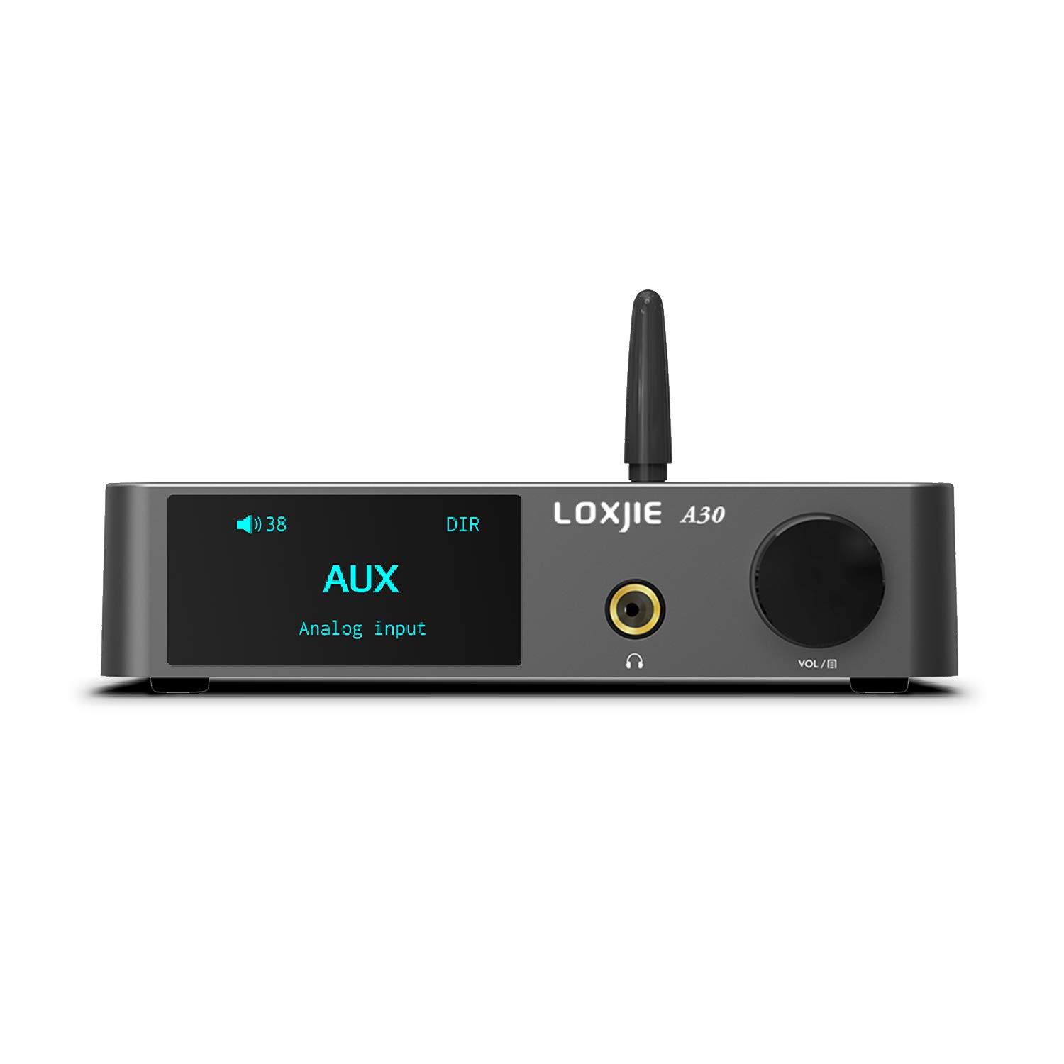 LOXJIE A30 パワーアンプ HI-FI ステレオ デジタルアンプ DAC ヘッドホンアンプ 一体「MA12070」アンプIC搭載/EQ 高低音調節可能/Bluetooth5.0/Apt-X対応