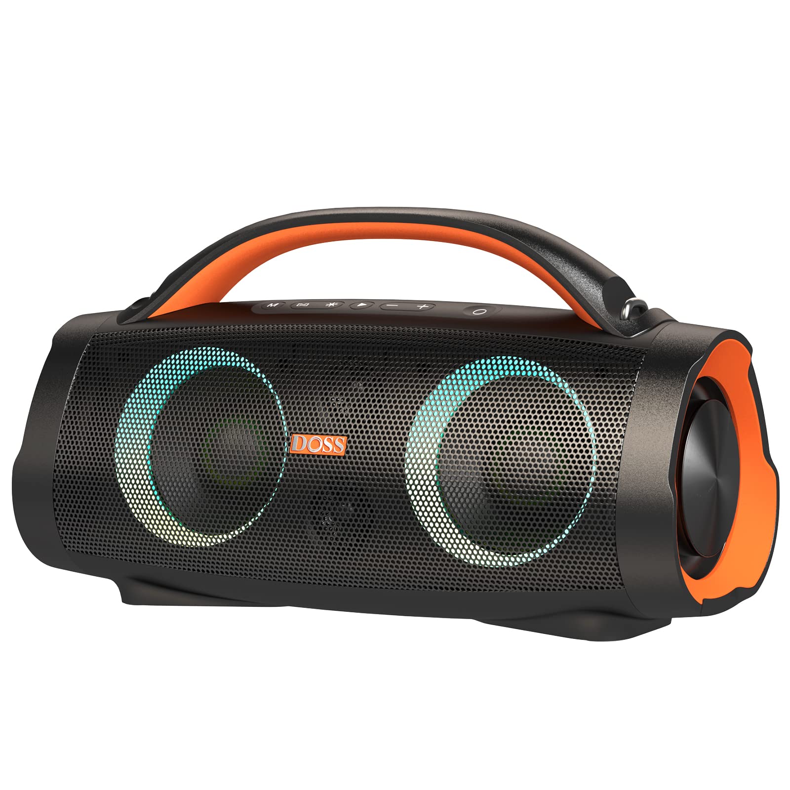 DOSS Extreme Boom Pro Bluetoothスピーカー ワイヤレス 100W 大音量 46時間再生 IPX6防水 ポータブル ブルートゥース 低音強化 パッシブラジエーター搭載 ダンス/キャンプ/パーティー/旅行用 TWS接続対応 ショル