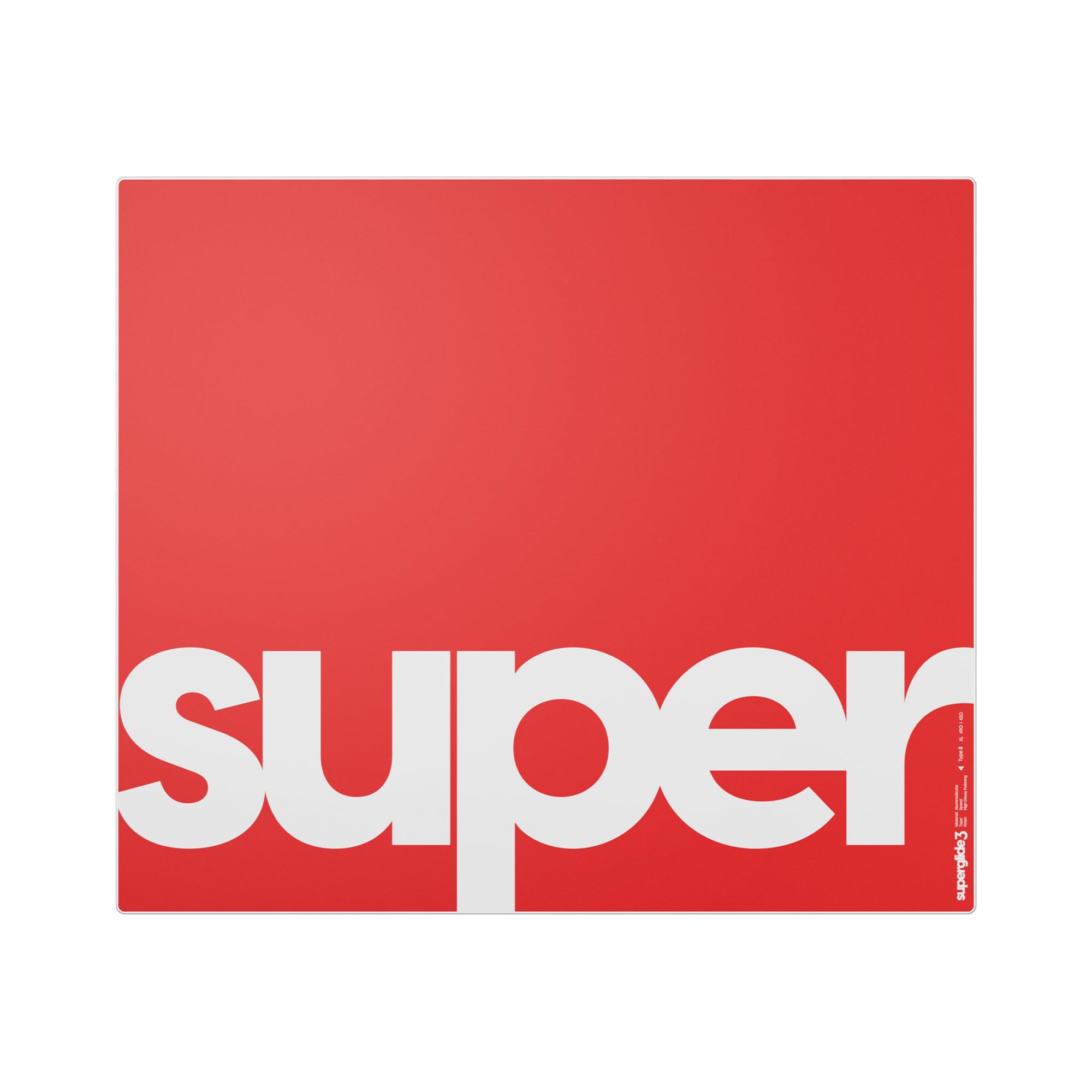 Pulsar Gaming Gears eSports仕様 ゲーミングマウスパッド Superglide2 Glass Mousepad ガラスパッド 滑り止め 国内正規品 49cm × 42cm (XL, Red)