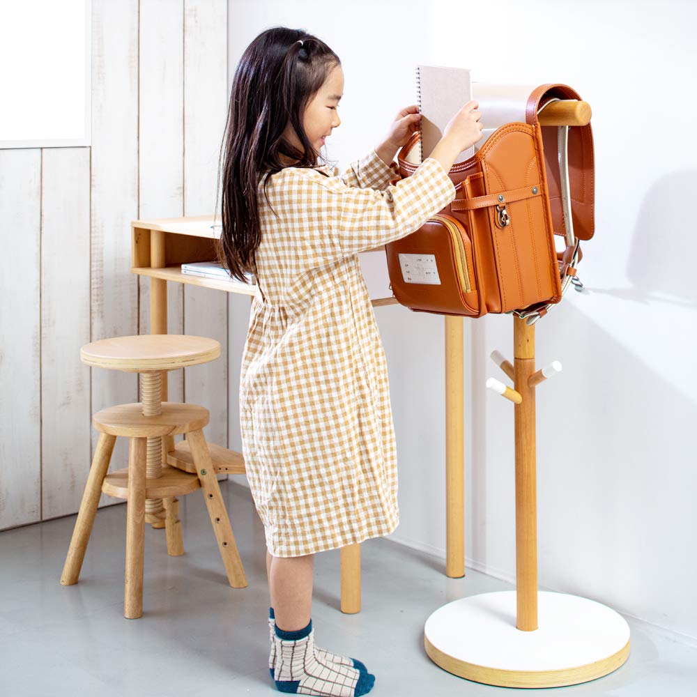 ideaco (イデアコ) コドモハンガー ホワイト 直径38cm 高さ100.5cm ランドセルハンガー・ランドセル収納 Pl douguselekushon-10007465 道具セレクション サンプル画像2